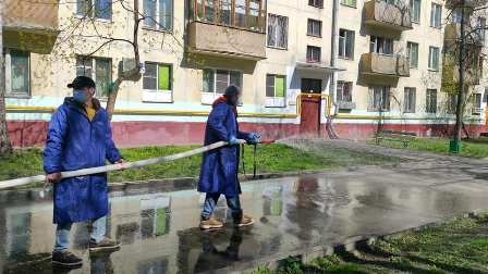 В Новогирееве, как во всех московских районах, вновь провели масштабную дезинфекцию