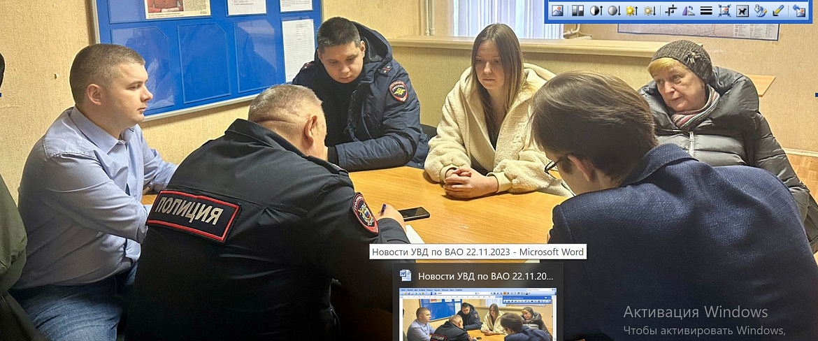Член Общественного совета при УВД по ВАО Мария Семина совместно с полицейскими приняли участие во Всероссийском дне правовой помощи детям