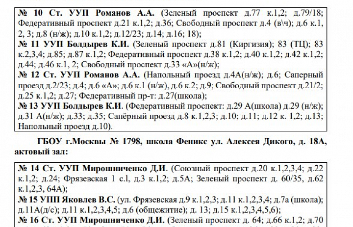 Объявление № 6 о предстоящем отчёте о проделанной работе перед населением участкового уполномоченного полиции