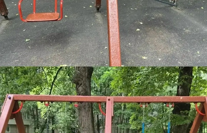 Благодаря помощи муниципального депутата, быстро решен вопрос ремонта качелей на детской площадке